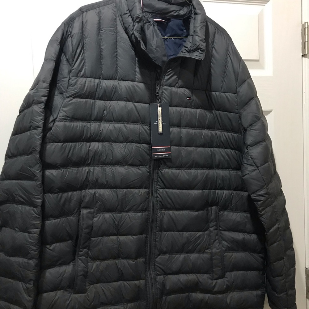 Tommy Hilfiger $225 Down Puffer Jacket Gray 3XLT